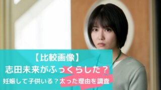 【比較画像】志田未来がふっくらした？妊娠して子供いる？太った理由を調査