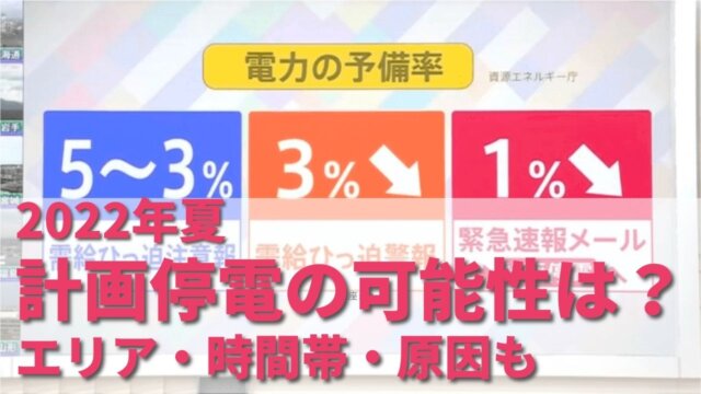 2022年夏は計画停電する？東京はいつから？エリアや時間帯・原因も調査