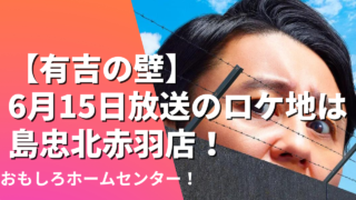 【有吉の壁】6月15日放送のロケ地は島忠北赤羽店！おもしろホームセンター